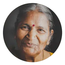 Elderly Indian Woman smiling